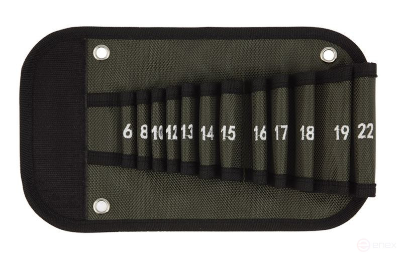 Branded bag for a set of keys combined 6, 8, 10, 12, 13, 14, 15, 16, 17, 18, 19, 22 mm, 12 pcs. (for set 511312)