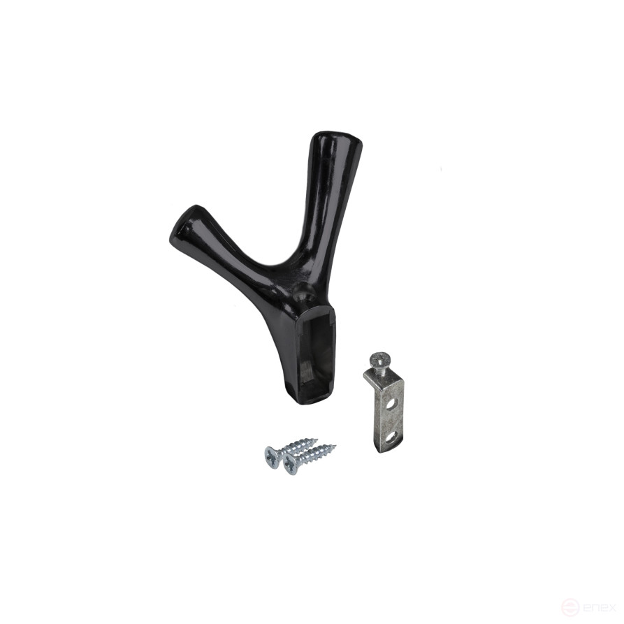 Hook metal two-horn metal OMEGA black matte AKS