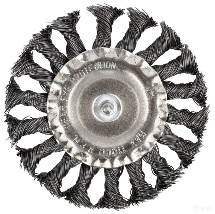 Straight disc corkscrew, with stud, 100 mm twisted steel wire