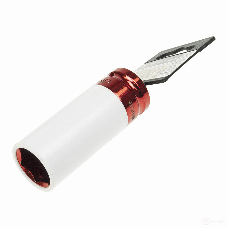 Головка 21мм 1/2" для литых дисков с защитным кожухом на пластиковом держателе (L-80мм) ЭВРИКА ER-86134 /1/50