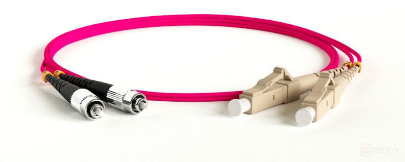 FC-D2-504-FC/PR-LC/PR-H-1M-LSZH-MG Патч-корд волоконно-оптический (шнур) MM 50/125(OM4), FC-LC, duplex, LSZH, 1 м