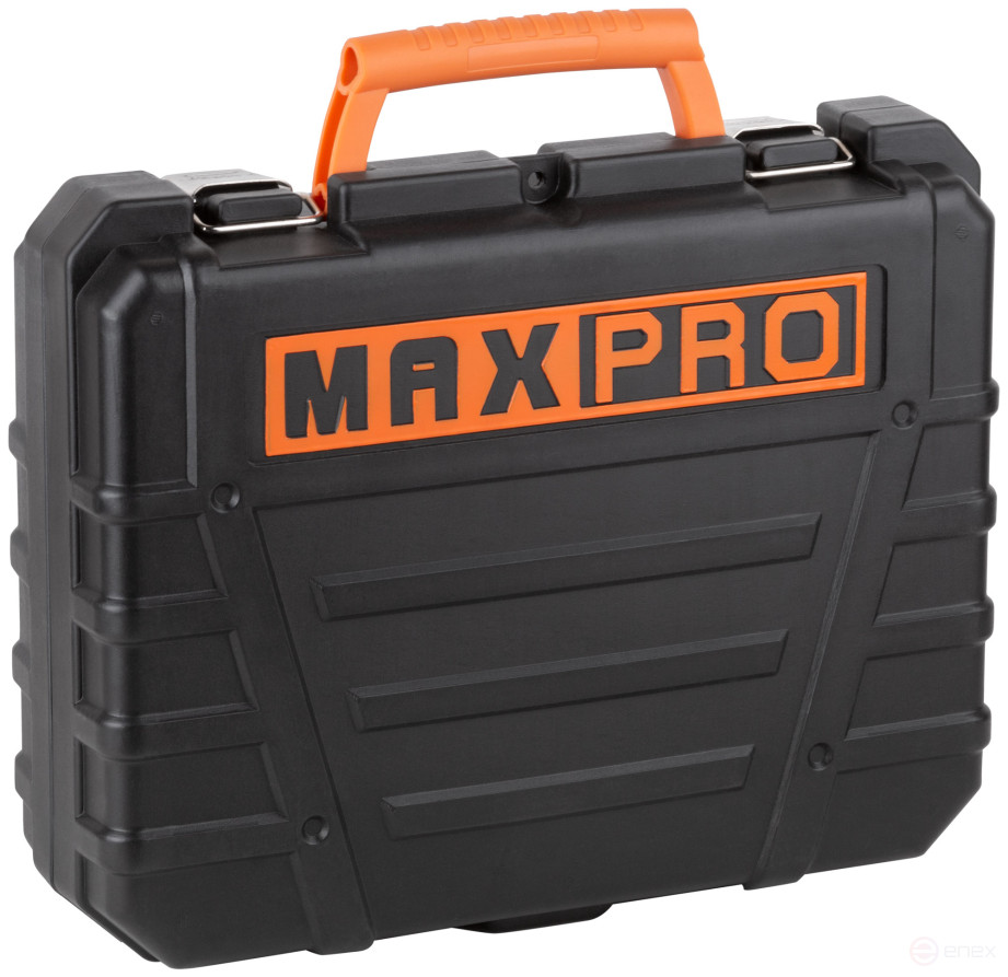 MAX-PRO Дрель-Шуруповерт аккумуляторная 18 В; 0-350/0-1250 об/мин; 10 мм; 30 Нм; 2 батареи (Li-Ion) х1,5 Ач; 15+1; 1 ч.; регулировка оборотов; резинов