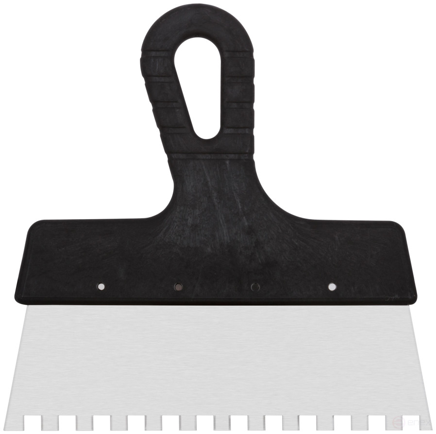 Шпатель фасадный нержавеющий зубчатый 200 мм/зуб 8 мм