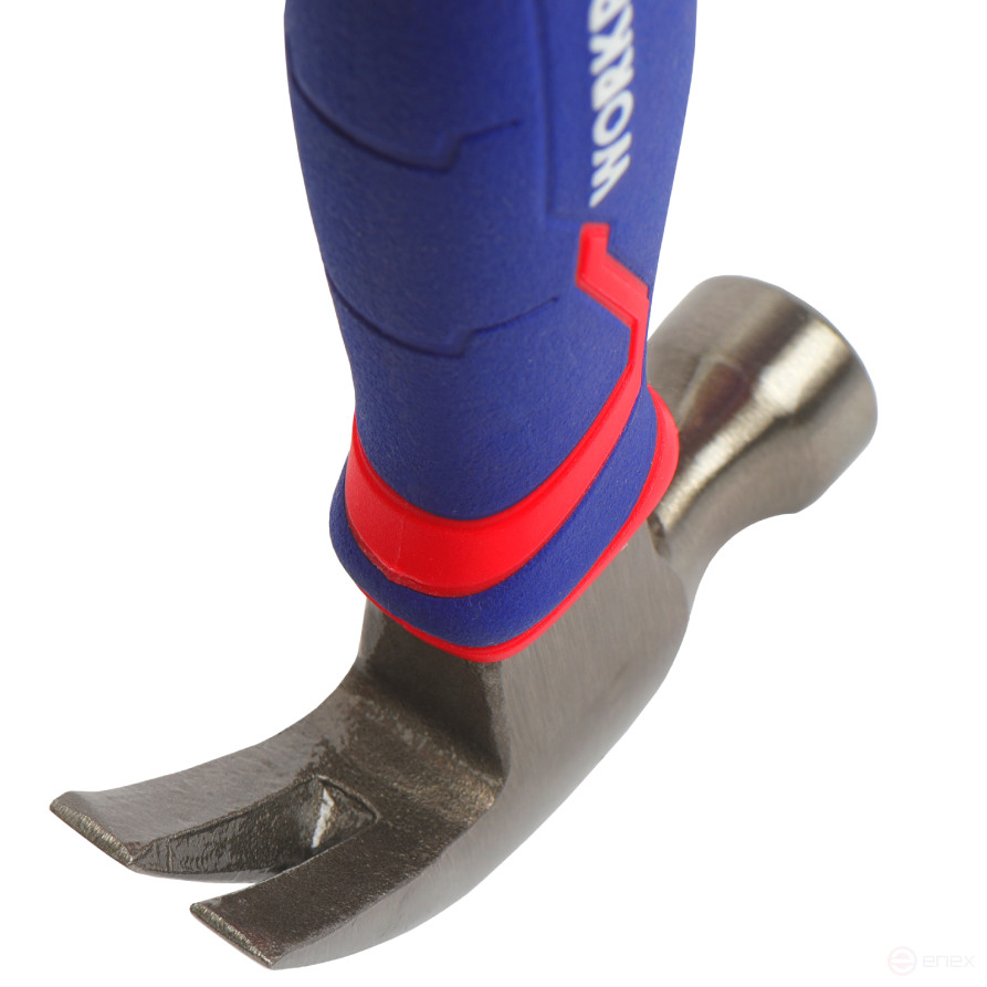 Carpentry Hammer with fiberglass Handle 225g Short WP241008 WORKPRO