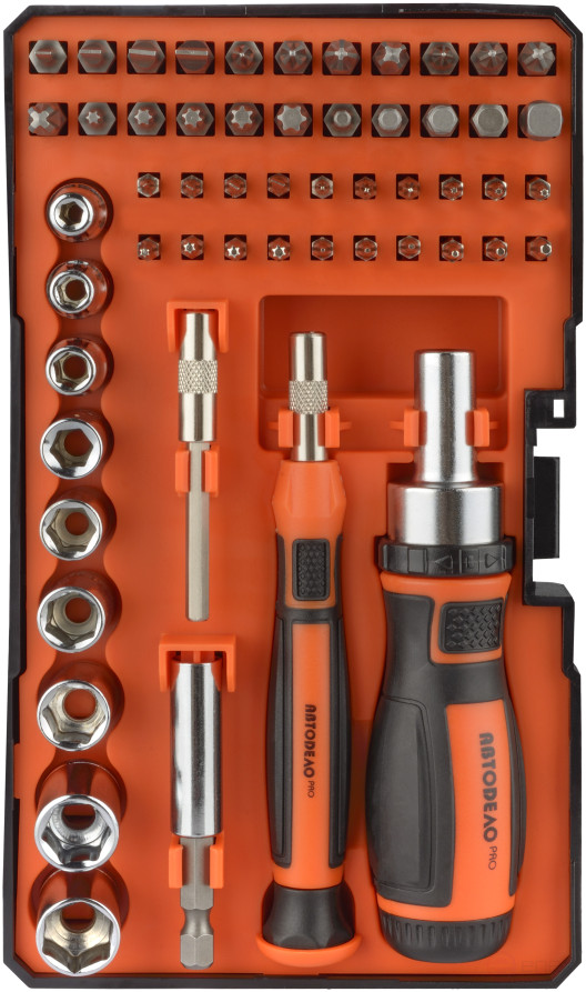 Набор отверток и насадок для точных работ 55 пр (пласт/ф) АвтоDело PRO 36739