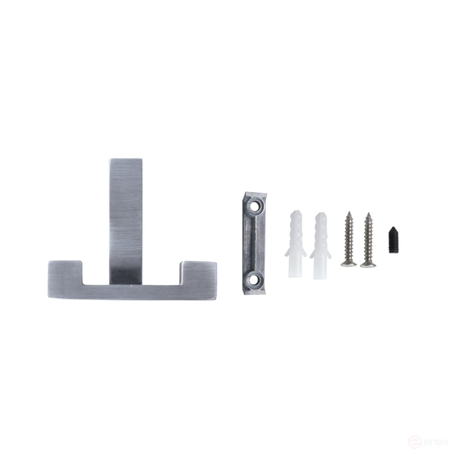 Hook meb. two-horn metal LEGGO polished titanium AKS