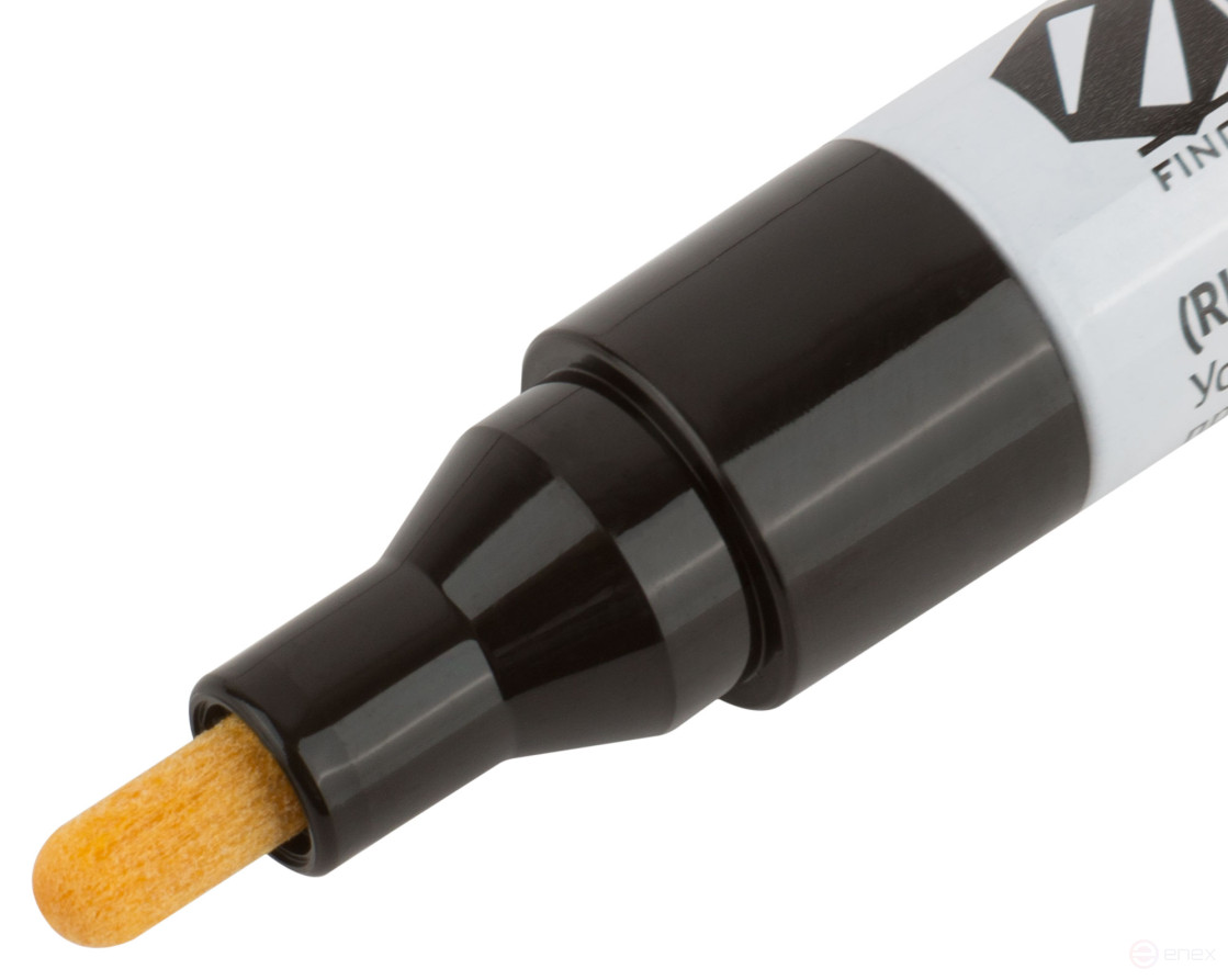 Маркер строительный с жидким красящим составом, алюминиевый корпус, черный