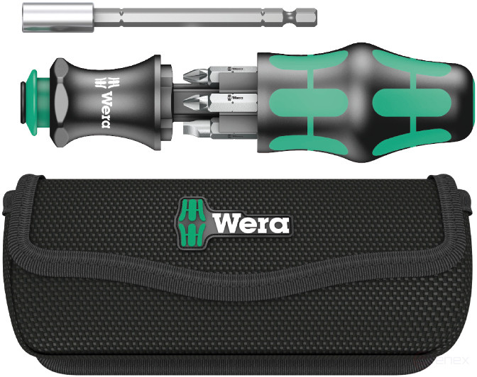 Kraftform Kompakt 28 with a bag, a set of bits with a bit holder handle and a Rapidaptor cartridge, 6 items