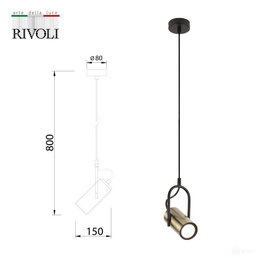 Pendant lamp Rivoli Elfriede 3101-201 1 * GU10 25 W modern ceiling