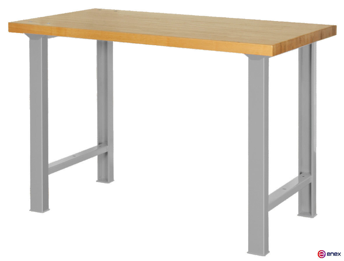 Сверхмощный верстак, деревянная столешница с 4-мя ножками оранжевый 1800 x 750 x 1030 мм