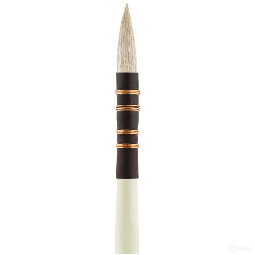 Artistic goat brush Gamma "Aries", round No.4, French mount, short handle