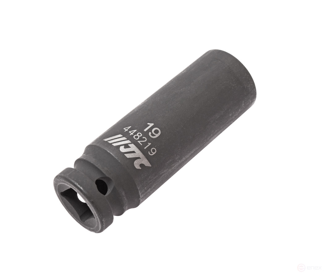 Головка торцевая ударная глубокая 6-гранная 1/2" х 19мм, длина 82мм JTC /1/10/50