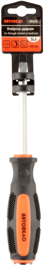 Slotted screwdriver "Avtodor" 6x100mm (reinforced) kv rod (39423)