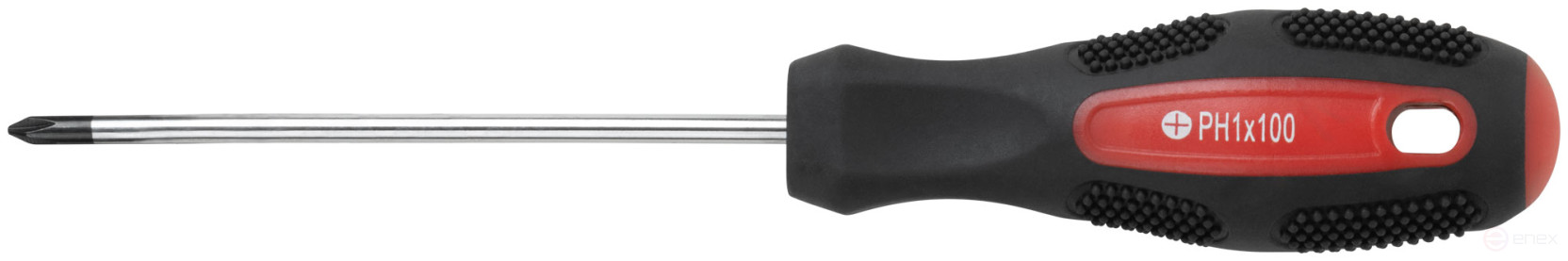 Screwdriver "Master", CrV steel, rubberized handle 4x100 mm PH1