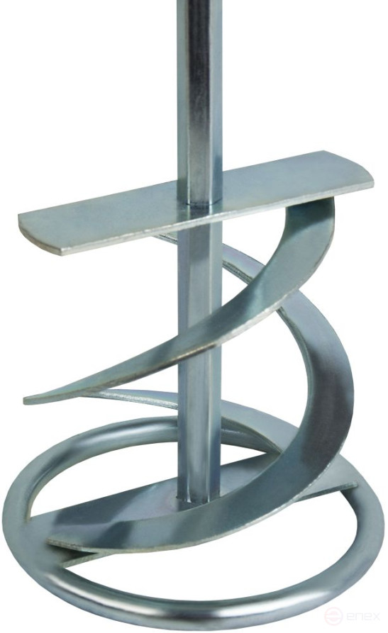 Насадка для перемешивания ПРАКТИКА хвостовик НЕХ 8, 80 х 400, гипс, клей д/плитки (779-493)