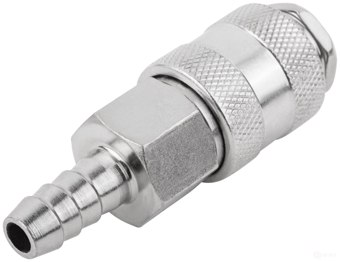 Quick-release adapter with 10 mm herringbone shut-off valve