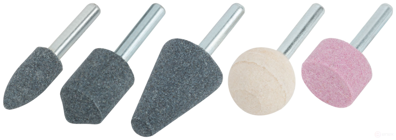Abrasive balls for metal, 5 pcs., shank 6 mm