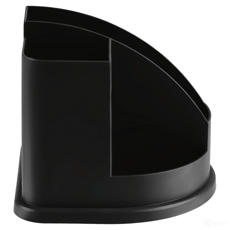 Настольная подставка СТАММ "Авангард", пластиковая, черная