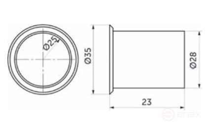 The plug is external. pipes d25 (514) plastic, black AKS