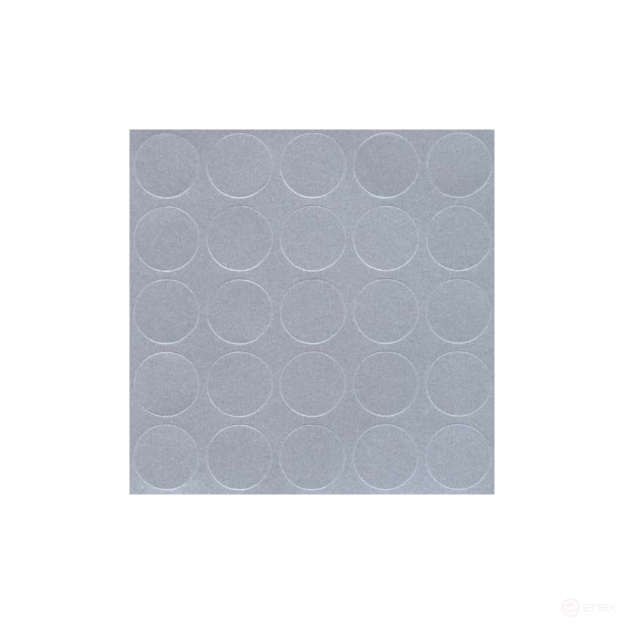 Заглушка самоприлипающая к конфирматам алюминий (14978) AKS (лист-25шт.)