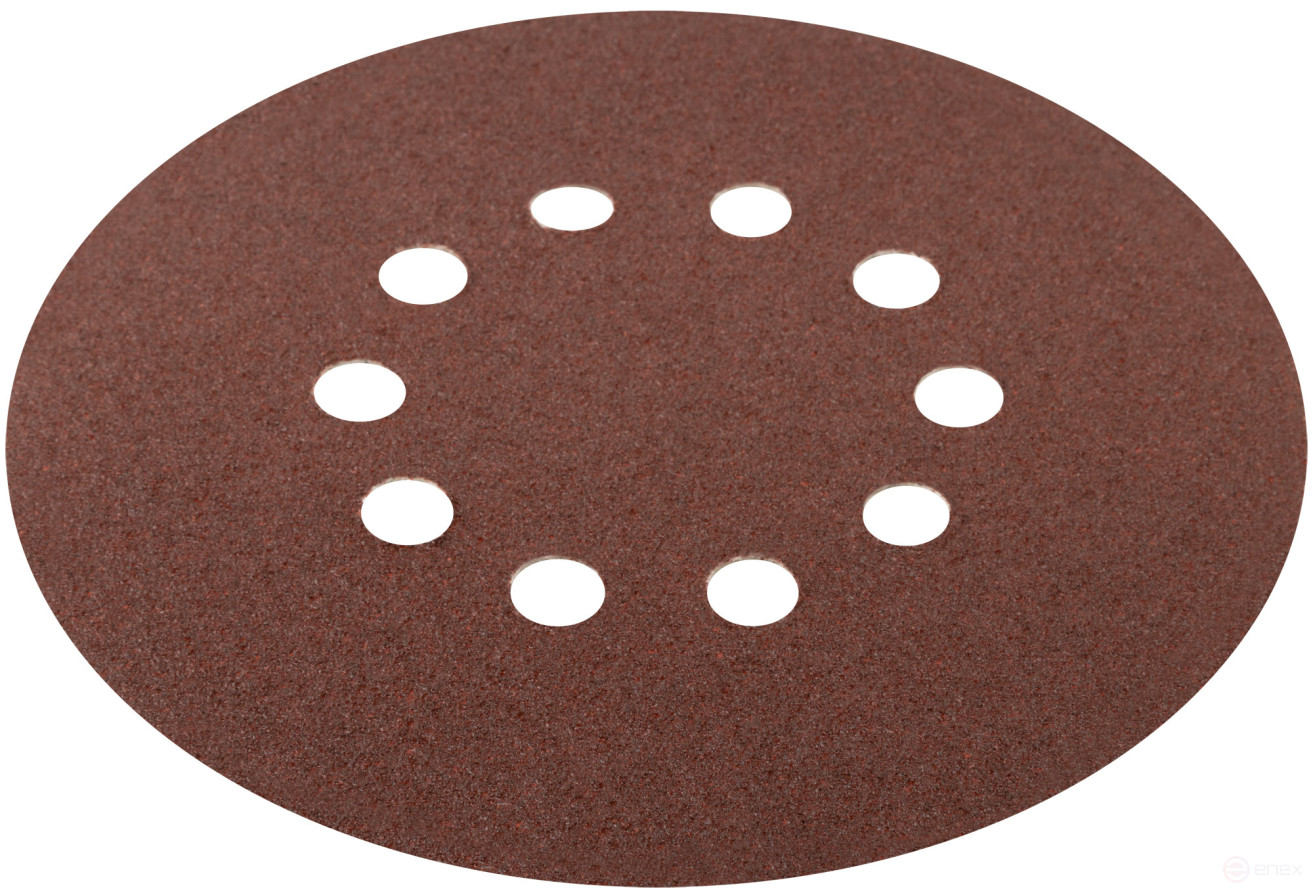 Круги шлифовальные с отверстиями (липучка), алюминий-оксидные, 225 мм, 5 шт. Р 40