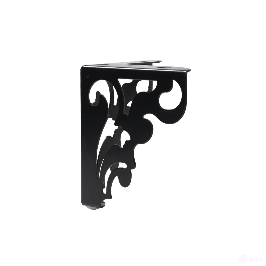 Опора меб. мет. резная h120 угловая черный AKS