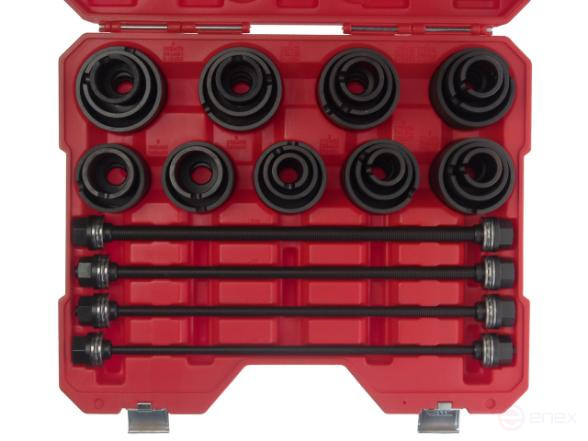 Набор инструментов для демонтажа/монтажа сайлентблоков внутр. d=24-72мм универсальный 29 пр. JTC