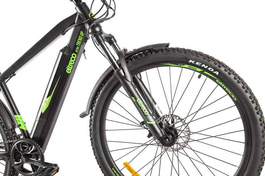 Велогибрид Eltreco Ultra Trend Up Черно-зеленый-2500