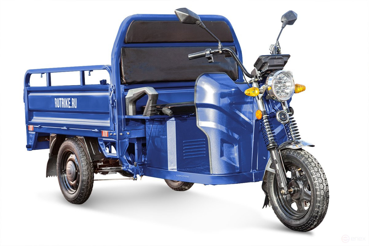 Cargo electric tricycle Rutrike Master 1500 60V1000W, dark blue matte