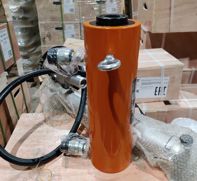 Hydraulic jack with hollow rod DP20-200G (hydraulic return, g/n 20t, pick-up 323mm) MALIEN