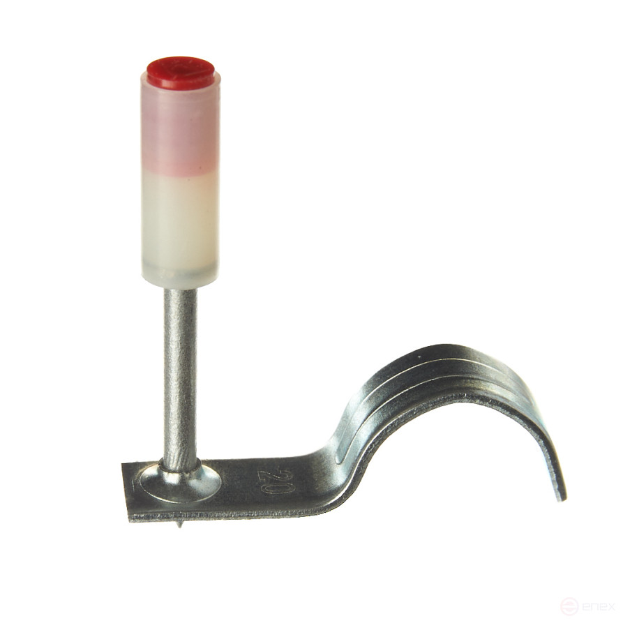 Pyroxylin mounting nails PA32-20K (nail-bracket 20 mm, red, 80 pcs/pack) FEDAST