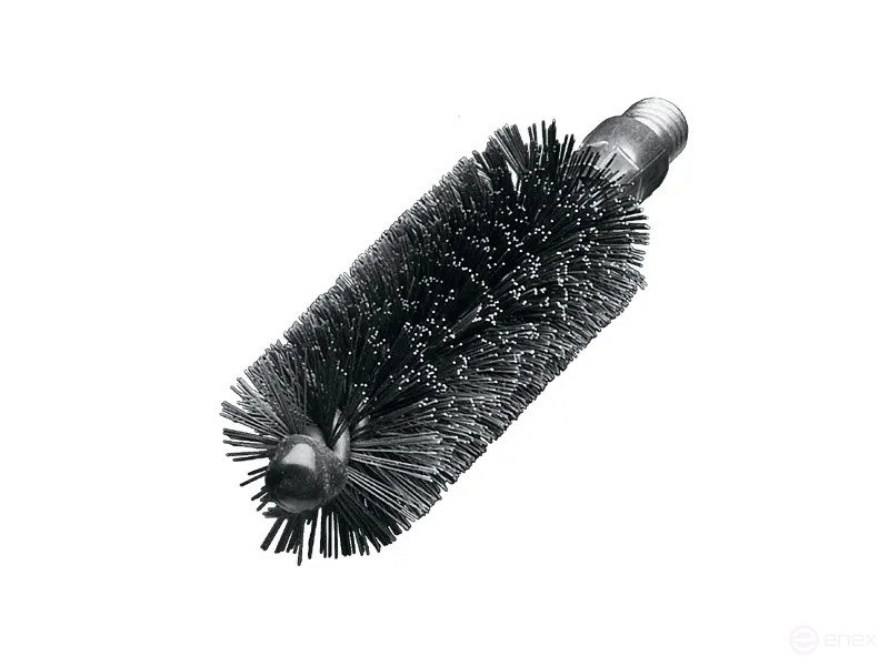 IBGD brush ruff, 160*100 mm, diameter 69 mm, double spiral, straight steel wire STA 0.40 mm, fit W1/2"