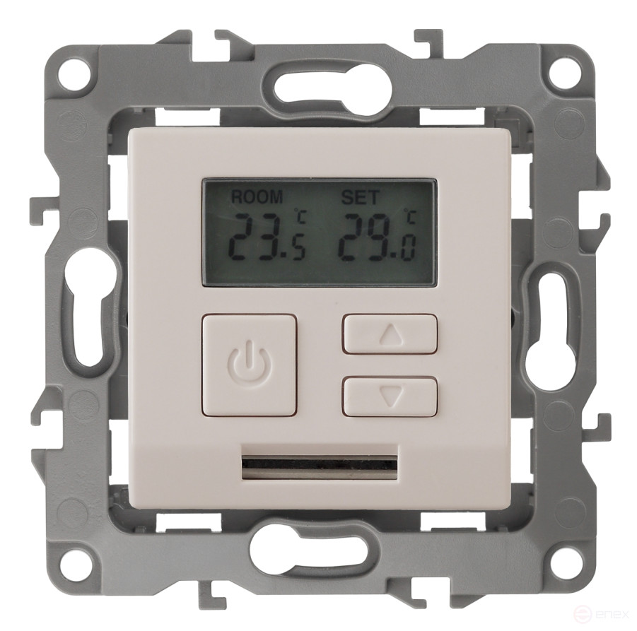 12-4111-02 ERA Thermostat universal 230V-Imah16A, IP20, Era 12, ivory