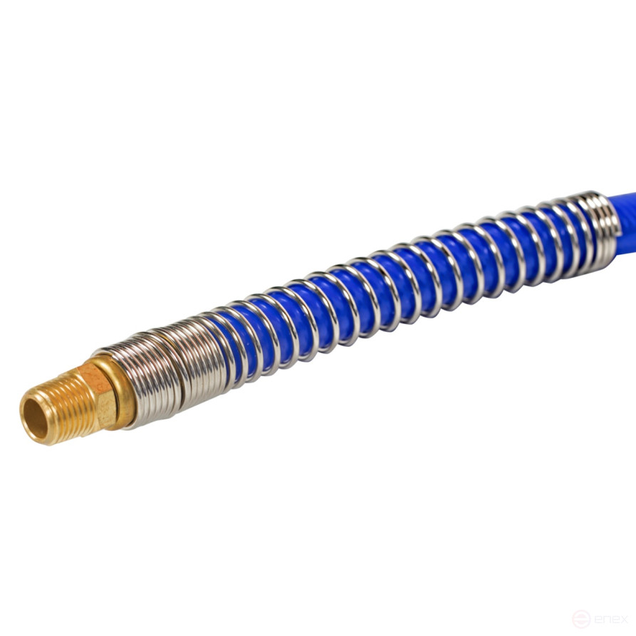 Pneumatic hose 8x12 mm, 15 m, on an automatic coil, polyurethane, 1/4" thread MASTAK 681-08015HR