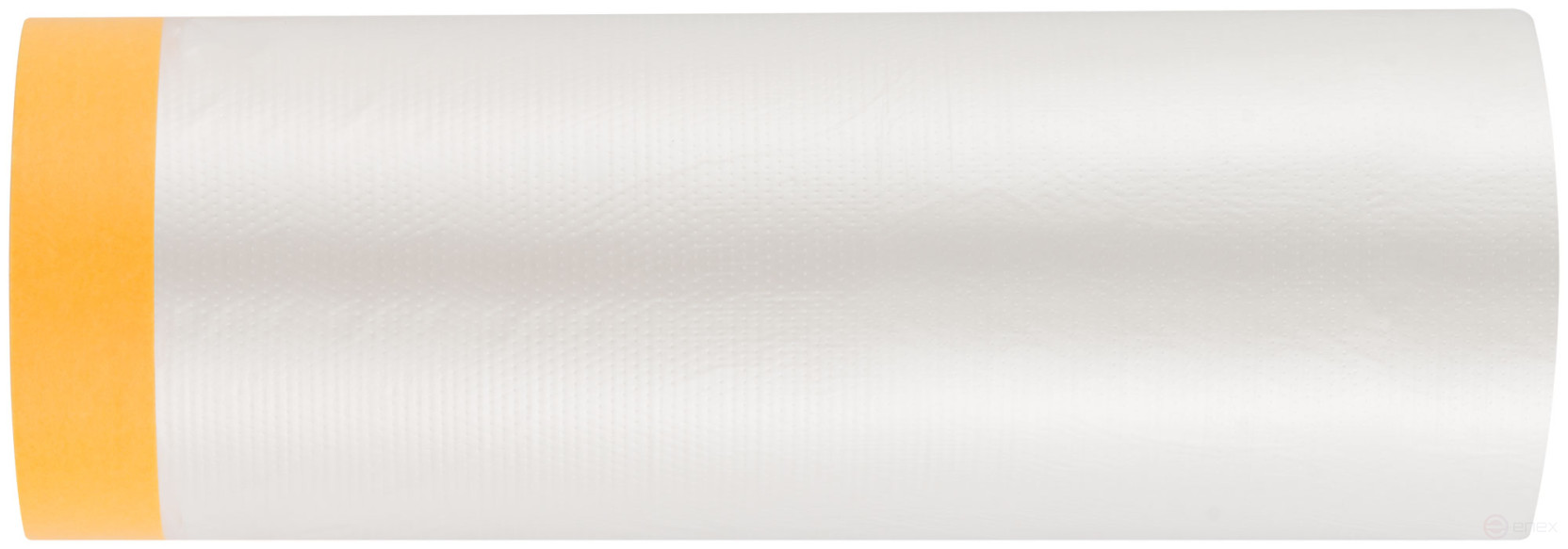 Clever Cover: укрывная пленка с золотистой малярной лентой, статически заряжена, 7 мкр., 140 см х 33 м