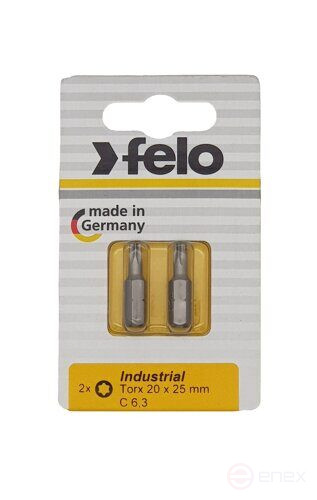 Felo Бита Torx 20X25, серия Industrial, 2 шт в блистере 02620036