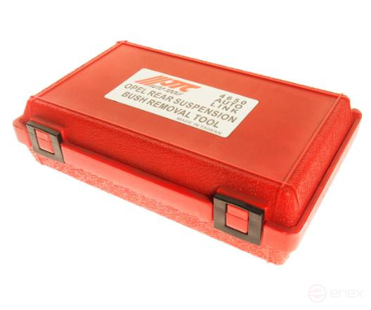 A set of tools for dismantling/mounting the rear suspension silent blocks (OPEL) in the JTC case