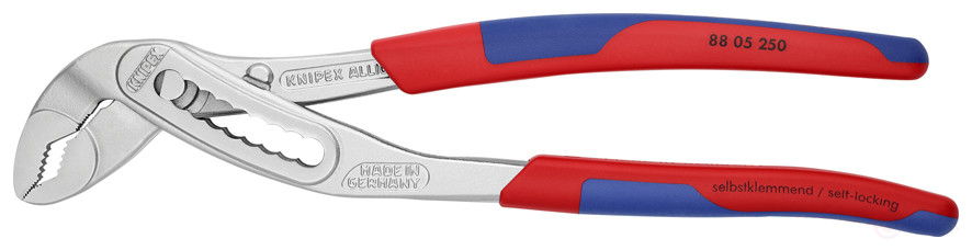 KNIPEX ALLIGATOR® клещи переставные, 50 мм (2"), под ключ 46 мм, L-250 мм, хром, 2-к ручки
