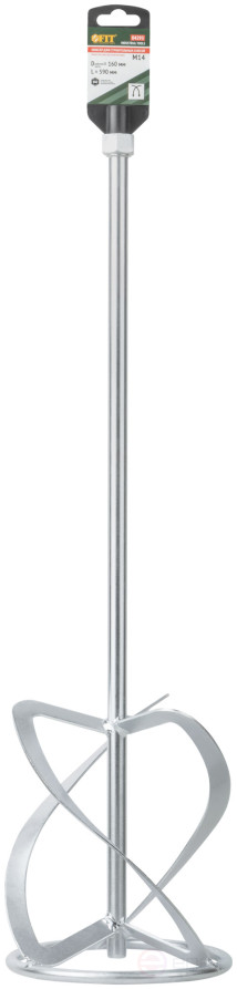 Миксер для легких строительных смесей усиленный Профи, хвостовик М14, 160х590 мм