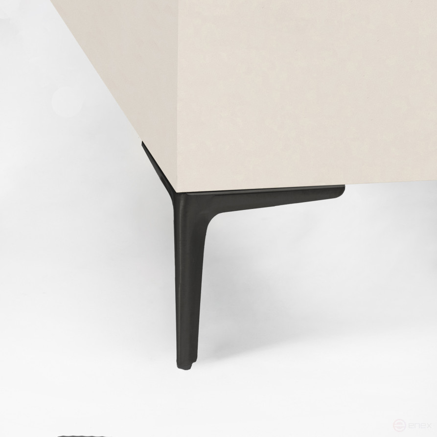 Опора меб. мет. WINDSOR h180 угловая черный AKS