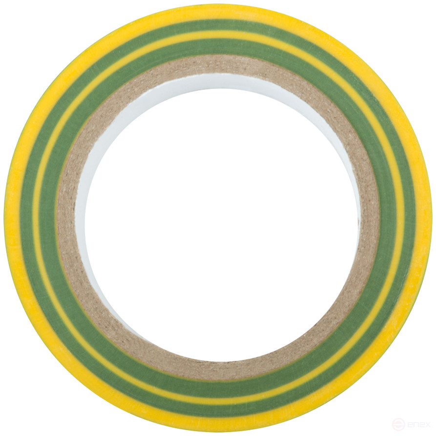 PVC self-extinguishing electrical tape 19 mm x 0.13 mm x 10 m (yellow-green)