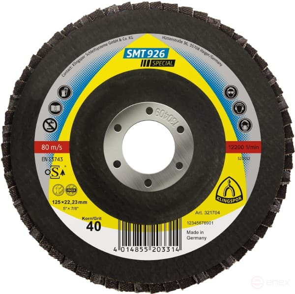 Лепестковый тарельчатый круг SMT 926 Special, 125 x 22,23, 321704
