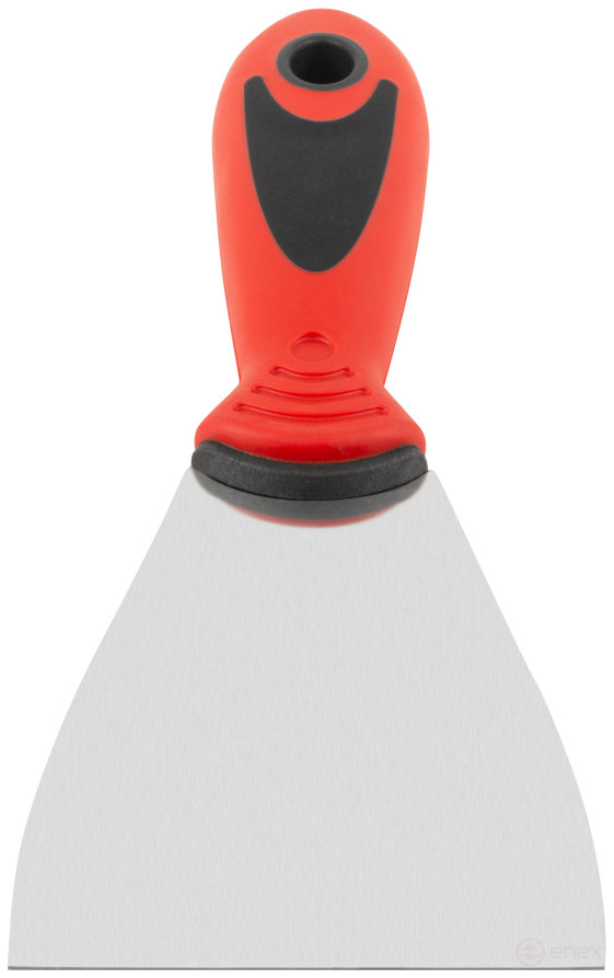 Spatula, stainless steelsteel, rubberized handle 80 mm