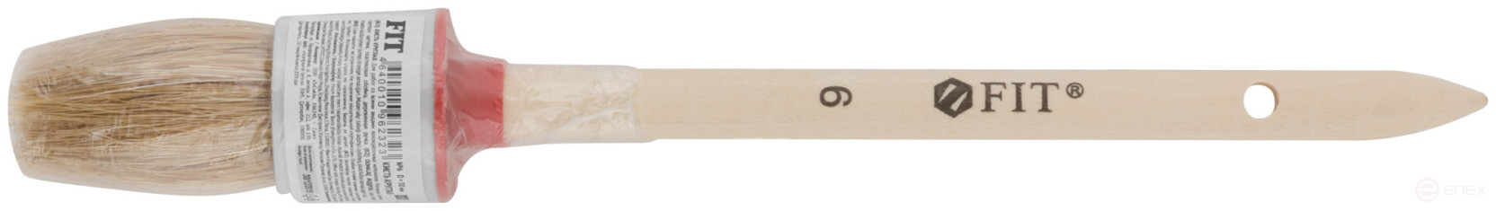 Round brush, natural light bristles No. 6 (30 mm)