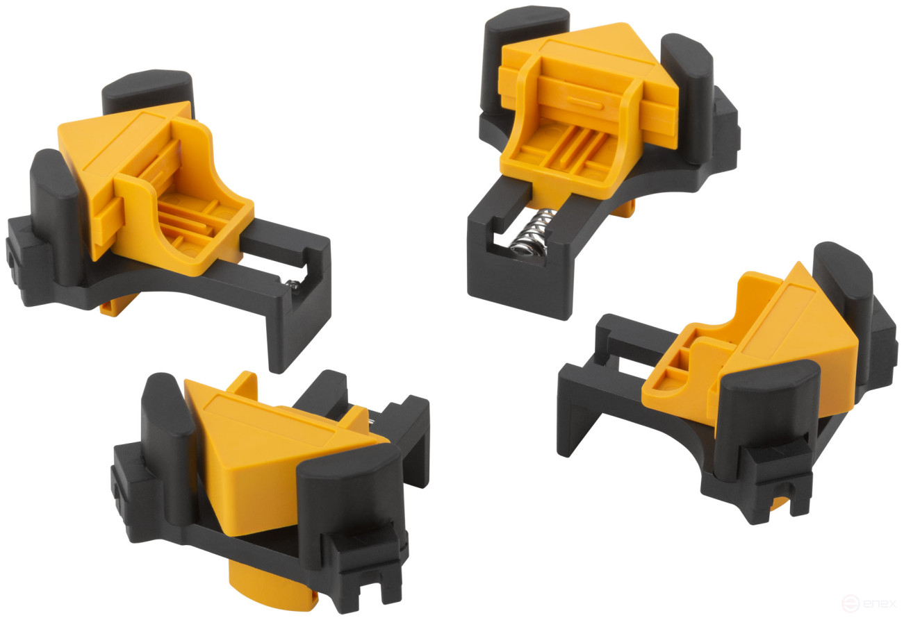 Струбцины угловые нейлоновые, набор 4 шт., 5-22 мм