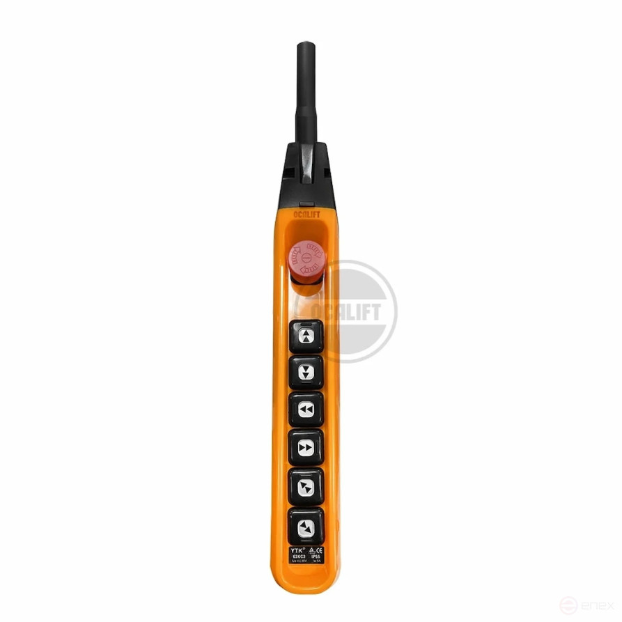 Control panel 6 buttons, 2 speeds, stop, for crane beams, IP55 TNHA1-63FS