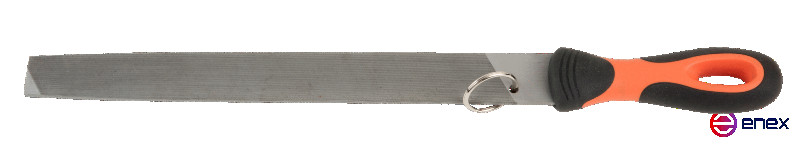 Напильник плоский с рукояткой ERGO и предохранительным кольцом 300 мм, насечка драчевая