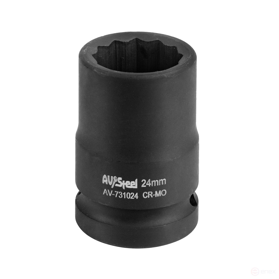 Impact head 3/4" 12-sided 24mm "AV Steel" AV-731024