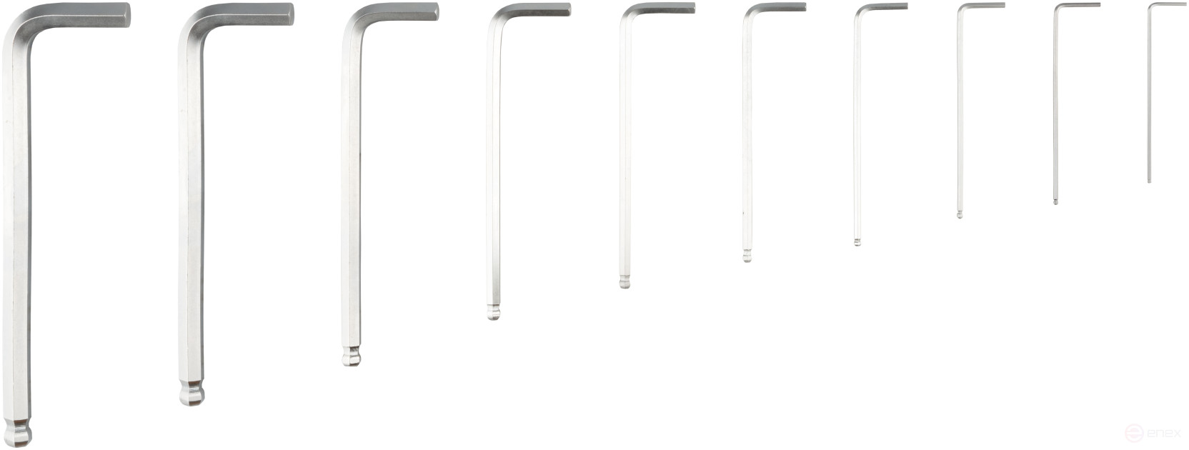 Набор Г-обр. шестигр. 10ч (1.5-12мм; CR-V; удлинённые; с шаром) АвтоDело (39150)