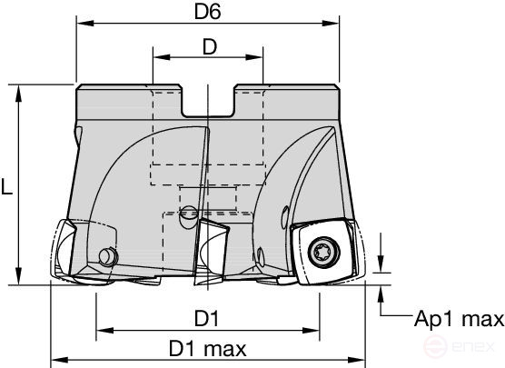 Фреза для работы с большими подачами 7792VXE16-A125Z10R